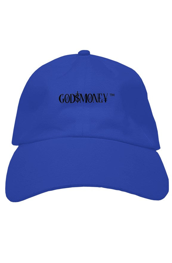 Original trademark and lettering “GODMONEY” AUTHENTICATED PREMIUM DAD HAT