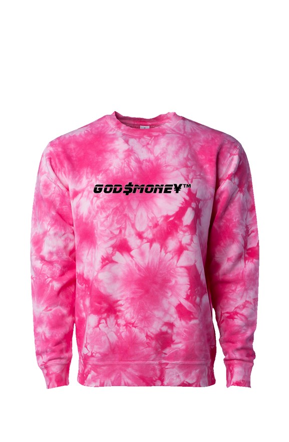 Crystal Tie Dye GODMONEY™️ “RUNNERS” Crewneck